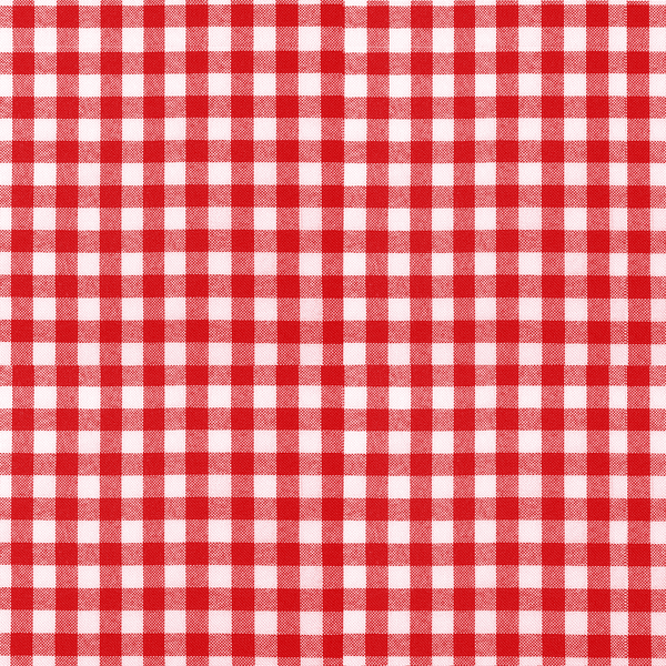 Stofprøve – ternet bomuld - Red check - D1022