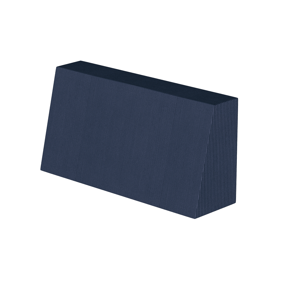 Šikmý zádový polštář na míru z látky Velvet