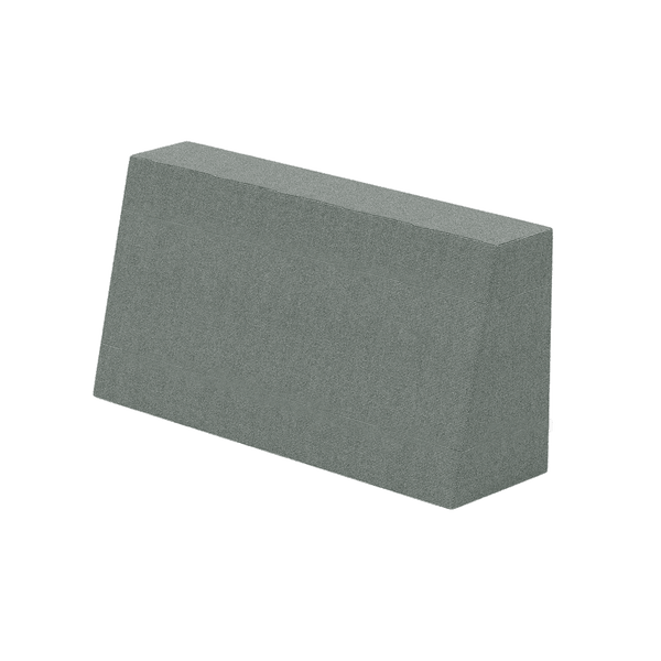 Šikmý zádový polštář na míru z látky Cosy - Light grey - S8106